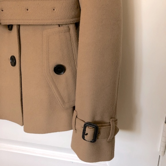 Burberry London Wool Cashmere Belted Short Trench Coat Jacket - Picture 8 of 16